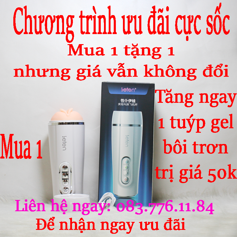 Âm đạo giả tự động co bóp phát âm thanh cao cấp Leten 4D| Đồ chơi tình dục nam