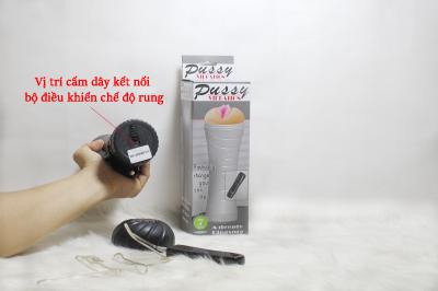 Âm đạo giả cầm tay đèn pin cao cấp rung 7 chế độ Pussy| Đồ chơi tình dục nam