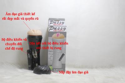 Âm đạo giả cầm tay đèn pin cao cấp rung 7 chế độ Pussy| Đồ chơi tình dục nam