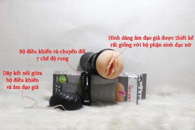 Âm đạo giả cầm tay đèn pin cao cấp rung 7 chế độ Pussy| Đồ chơi tình dục nam