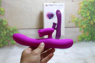 Dương vật giả đa năng kết hợp lưỡi liếm cao cấp Prettylove Buck| Dương vật giả