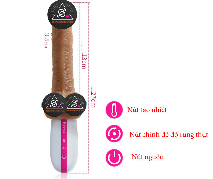  dương vật rung ngoáy tạo nhiệt  Funme